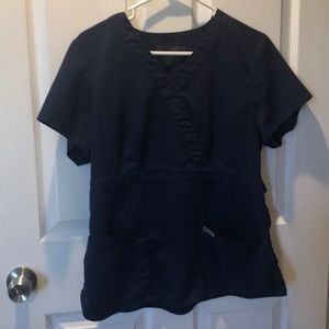 Greys anatomy navy scrub top large